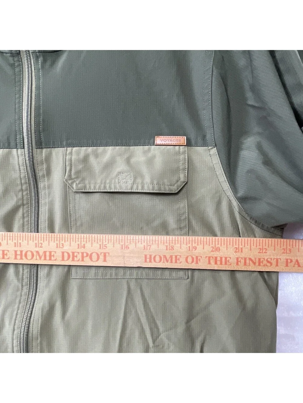 Voyager Wind Wear Men’s Olive Block Panel Outerwear Jacket Size Medium